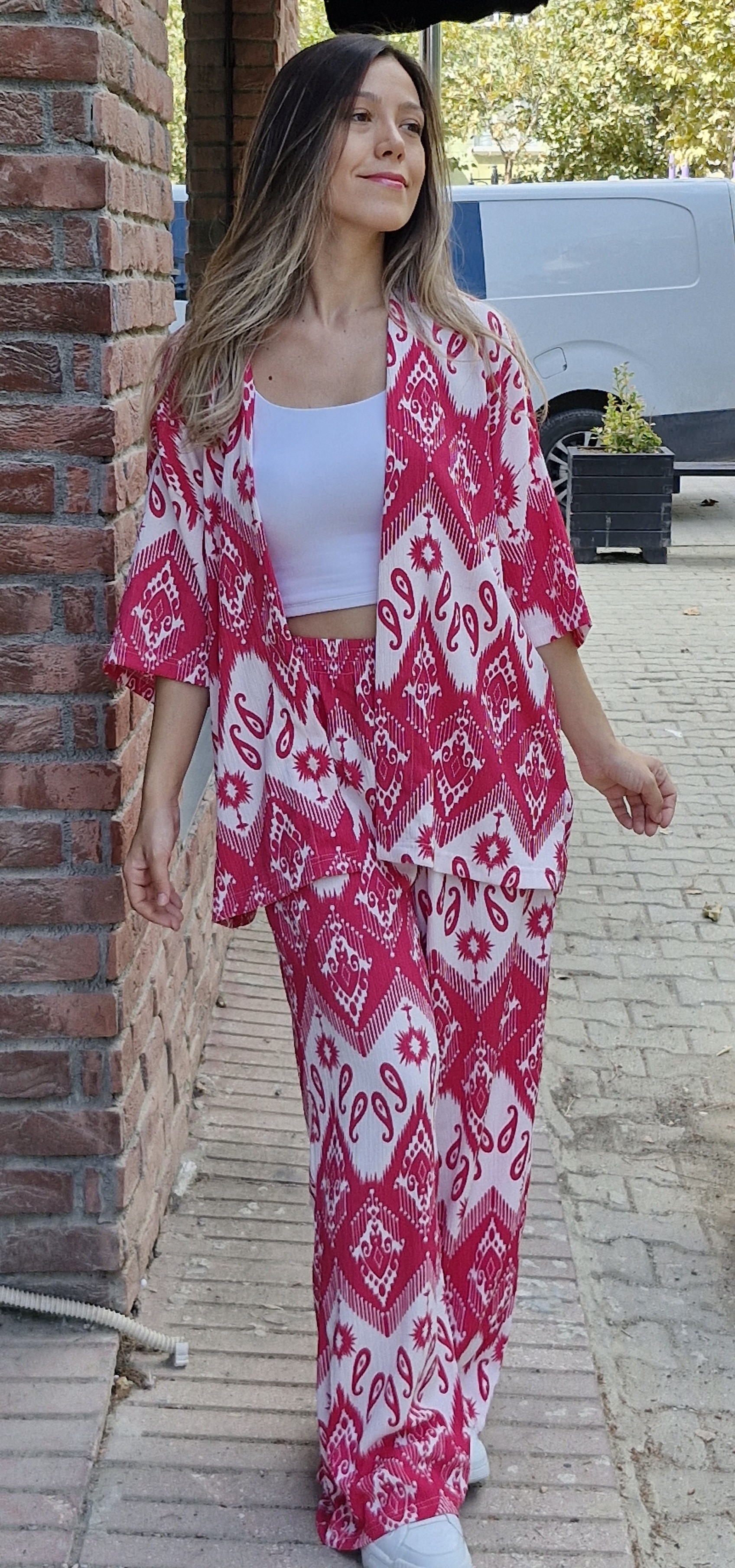 Kimono Takım Pembe