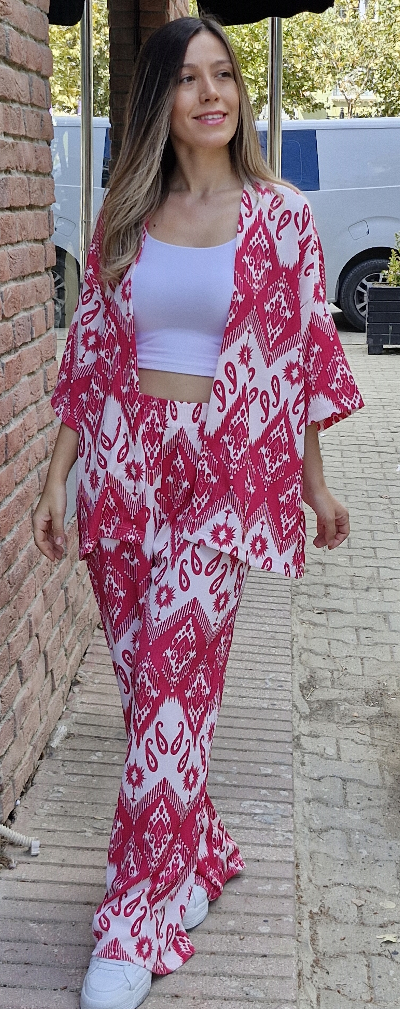 Kimono Takım Pembe