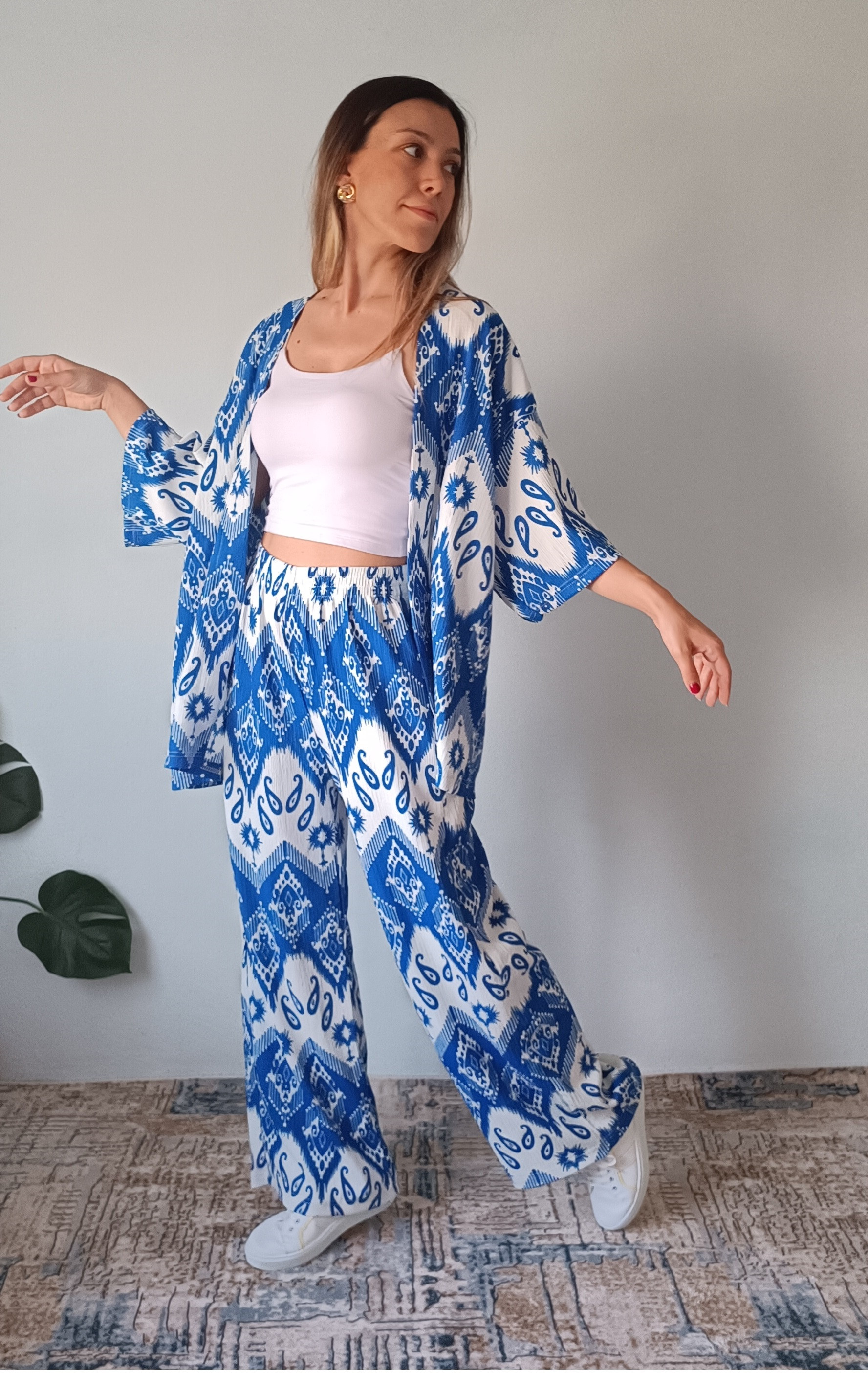 Kimono Takım Saks