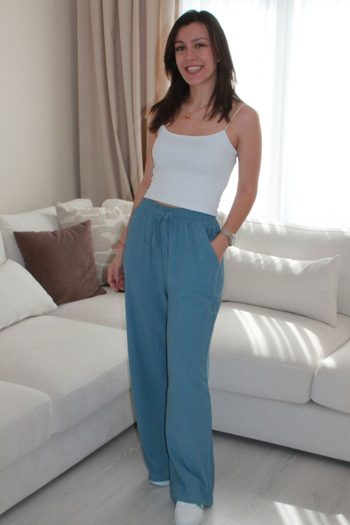 Natural Bürümcük Pantolon