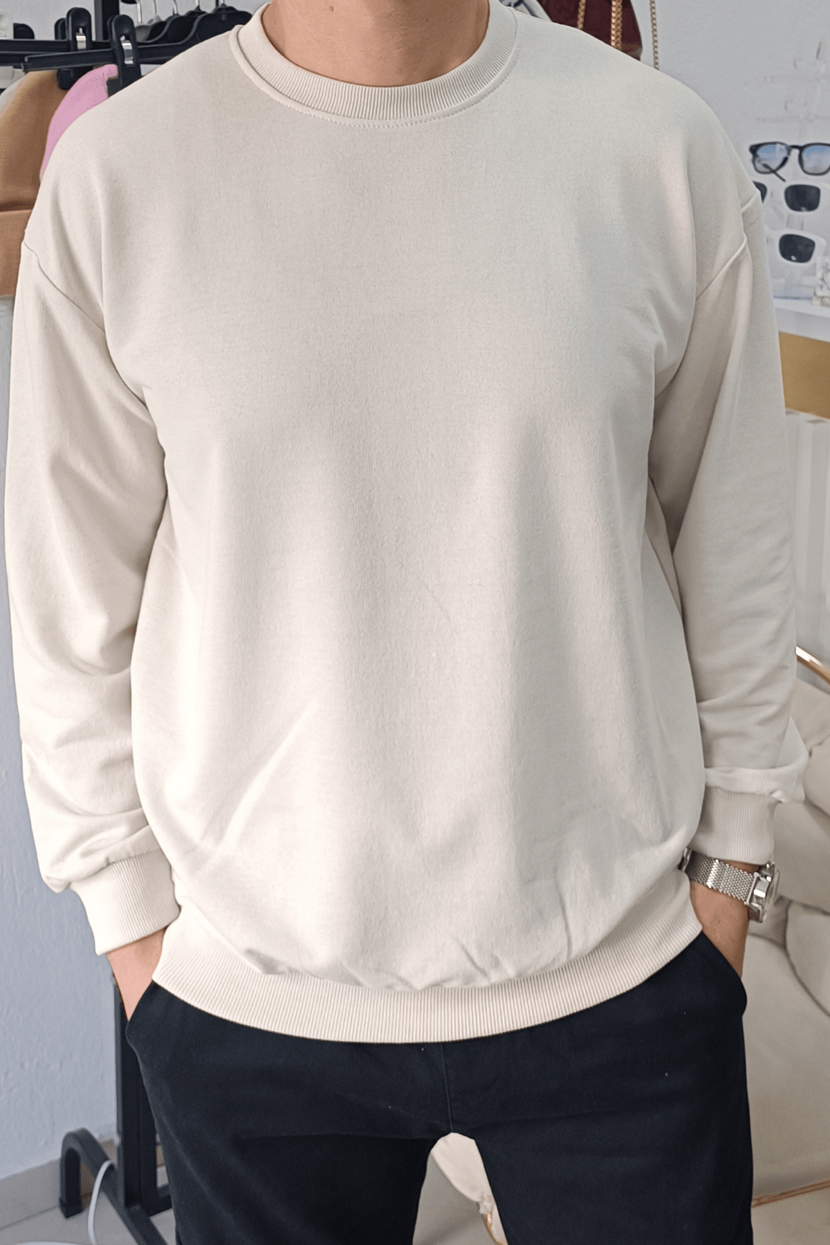 Sweatshirt Krem Renk