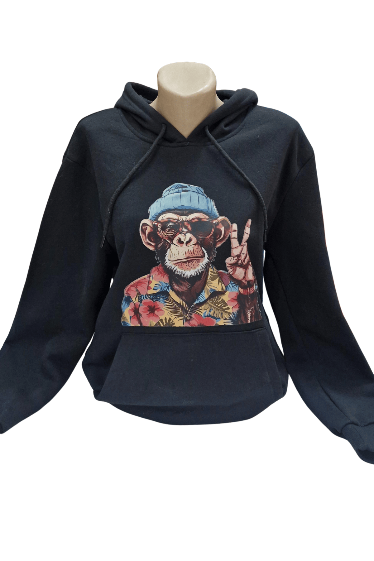 Unisex Baskılı Kapüşonlu İki İplik Sweatshirt