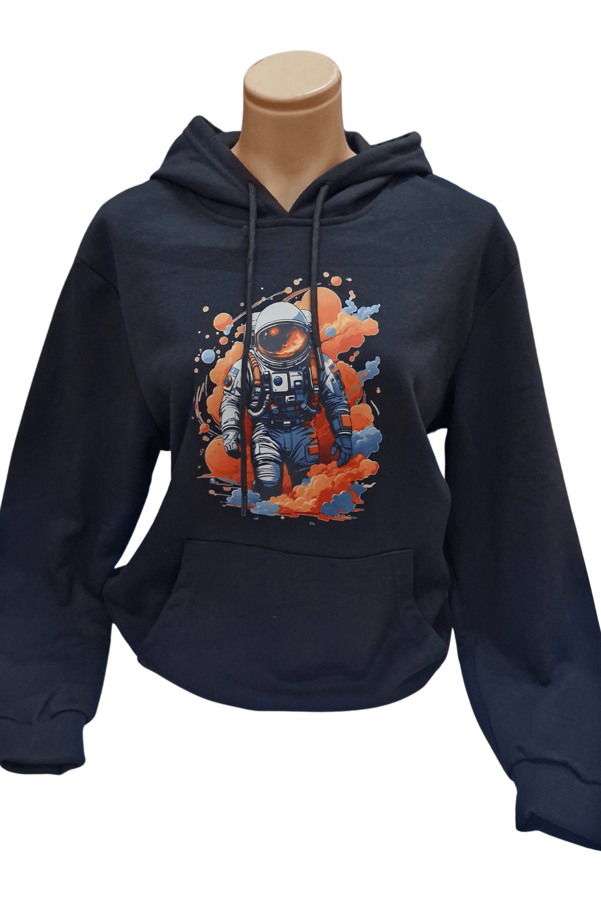 Unisex Baskılı Kapüşonlu İki İplik Sweatshirt