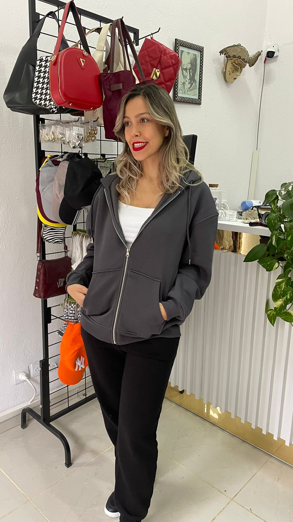 Üst Eşofman Antrasit Renk