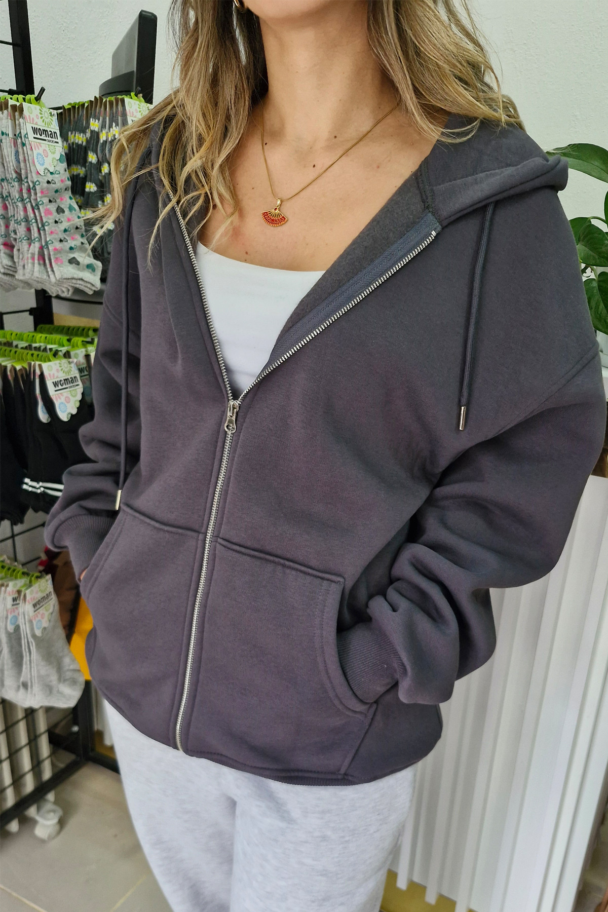 Üst Eşofman Antrasit Renk