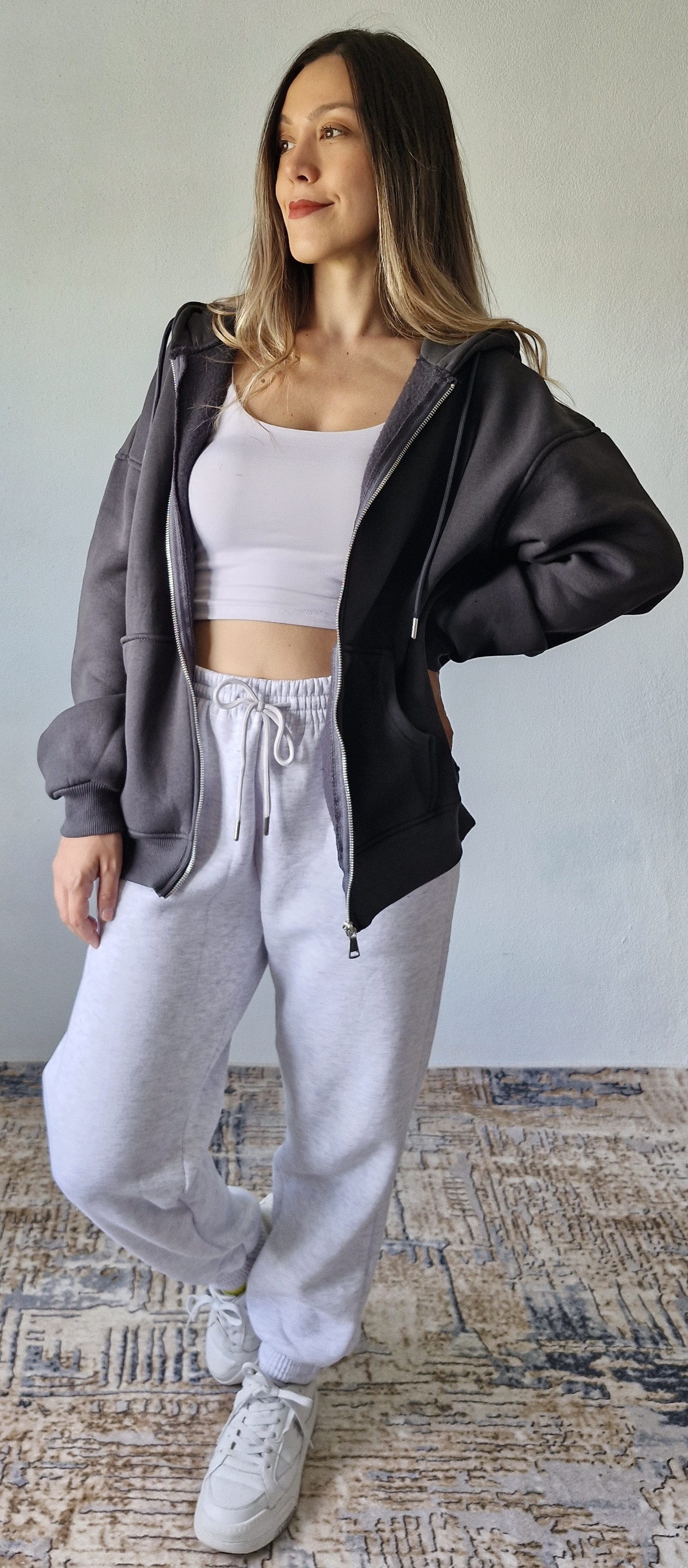 Üst Eşofman Antrasit Renk