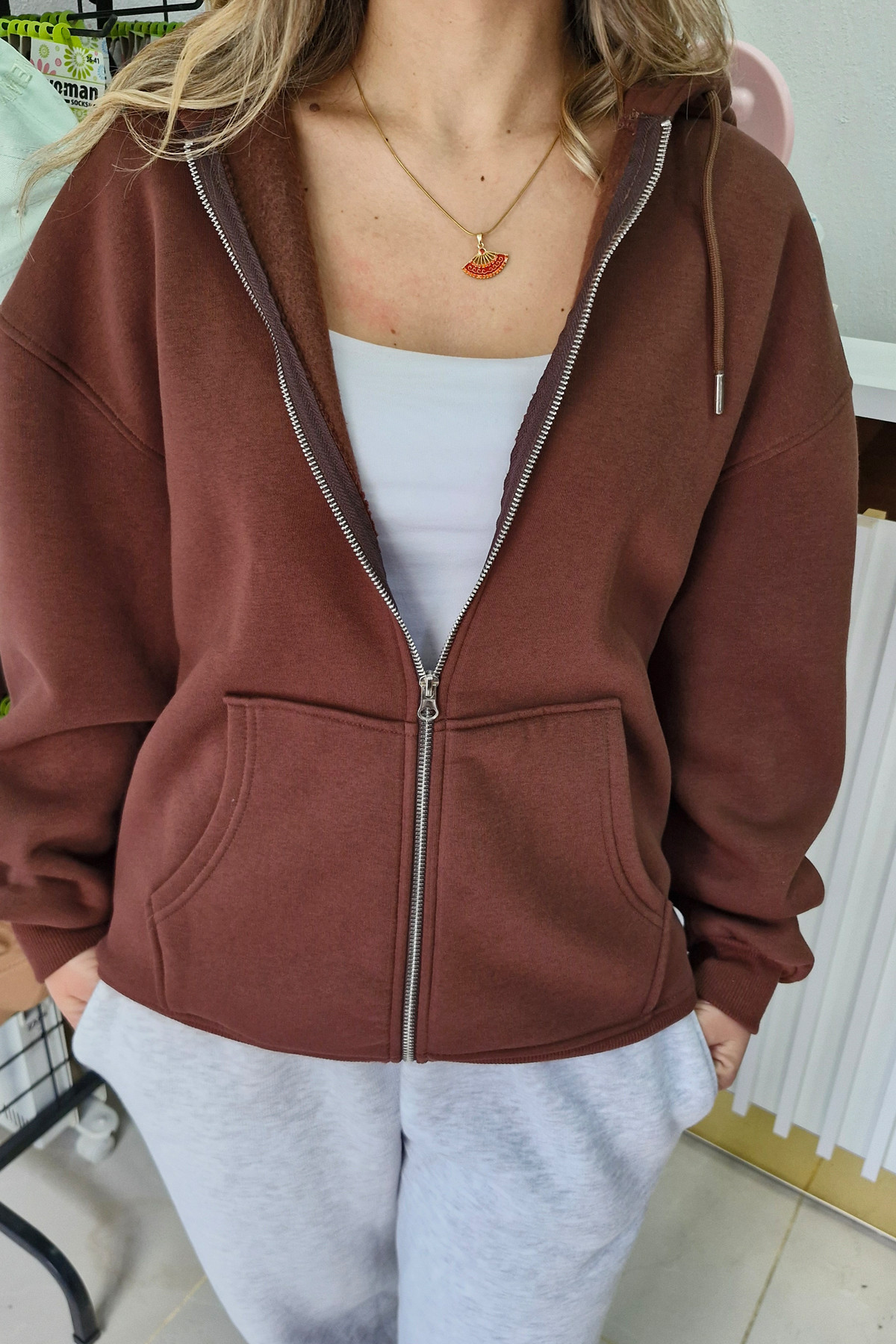 Üst Eşofman Kahverengi