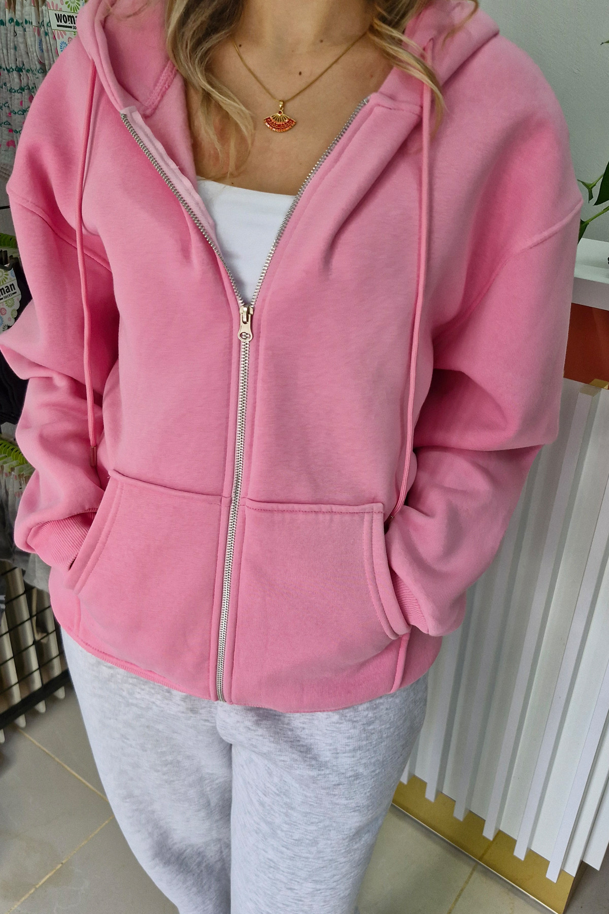 Üst Eşofman Pembe Renk