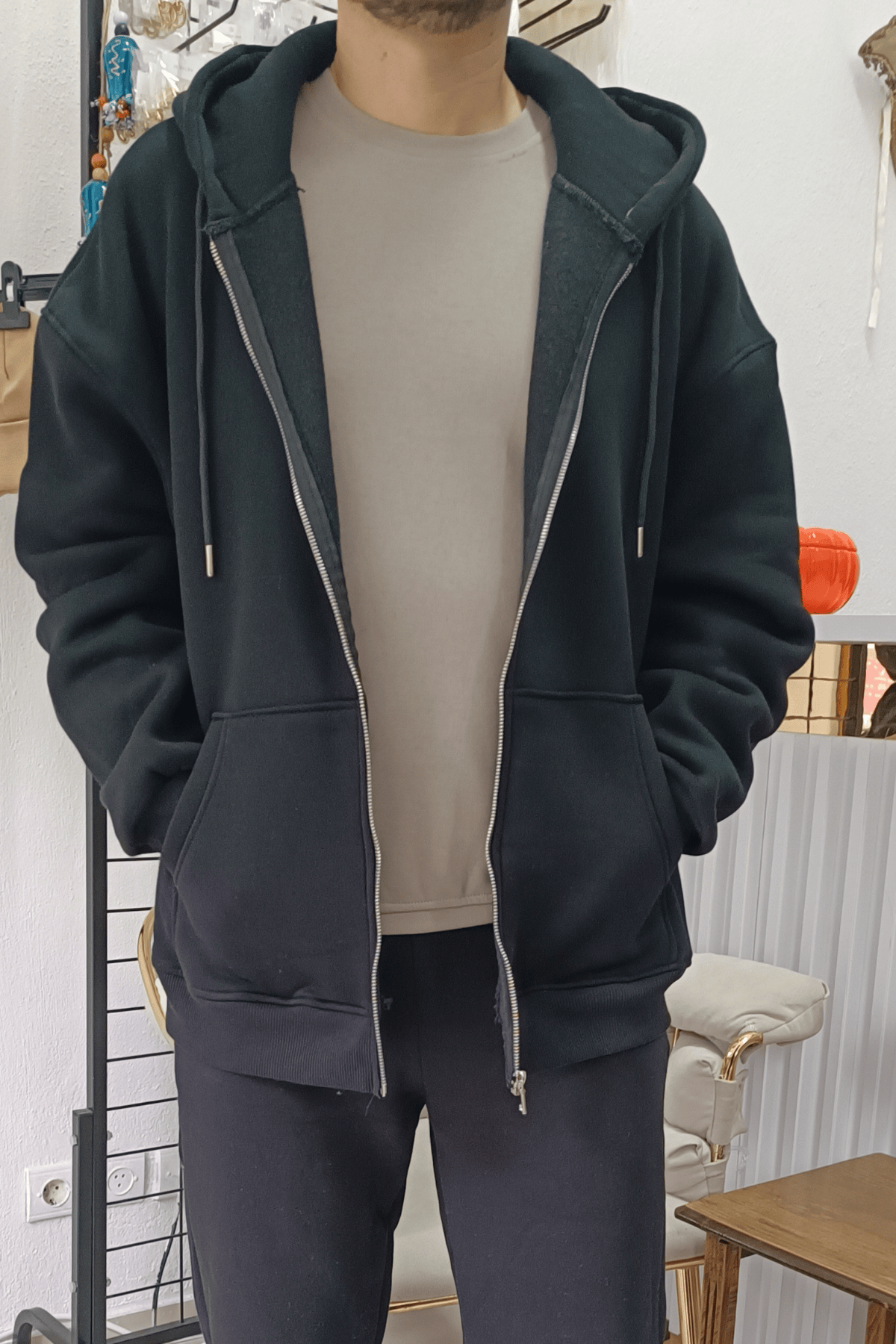 Üst Eşofman Siyah Renk